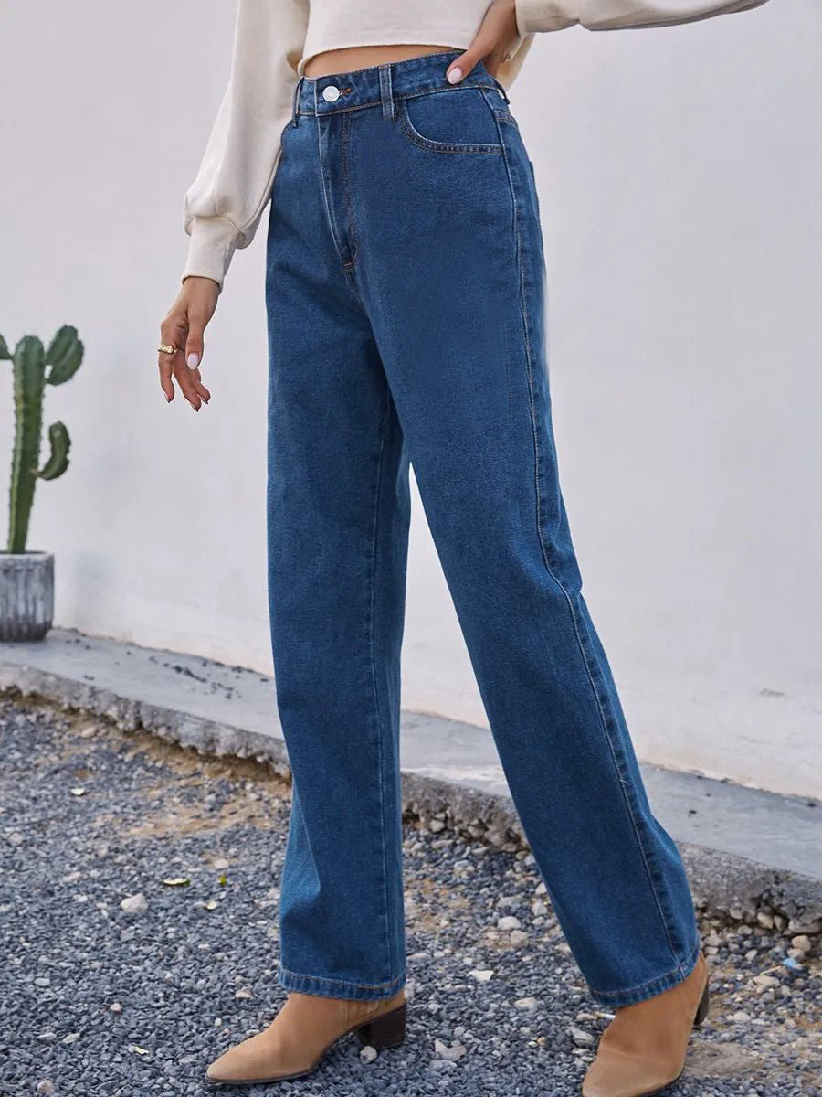 Wide Leg Jeans for Women (Blue)